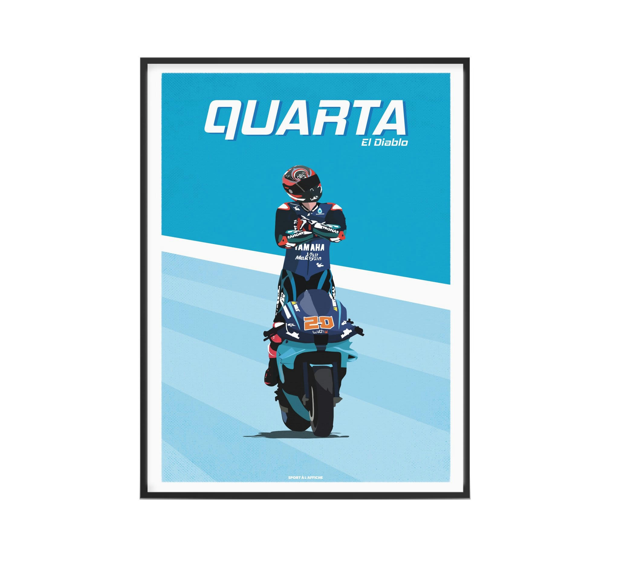 AUTO-MOTO - Affiche MotoGP - Quarta El Diablo - 30 x 40 cm