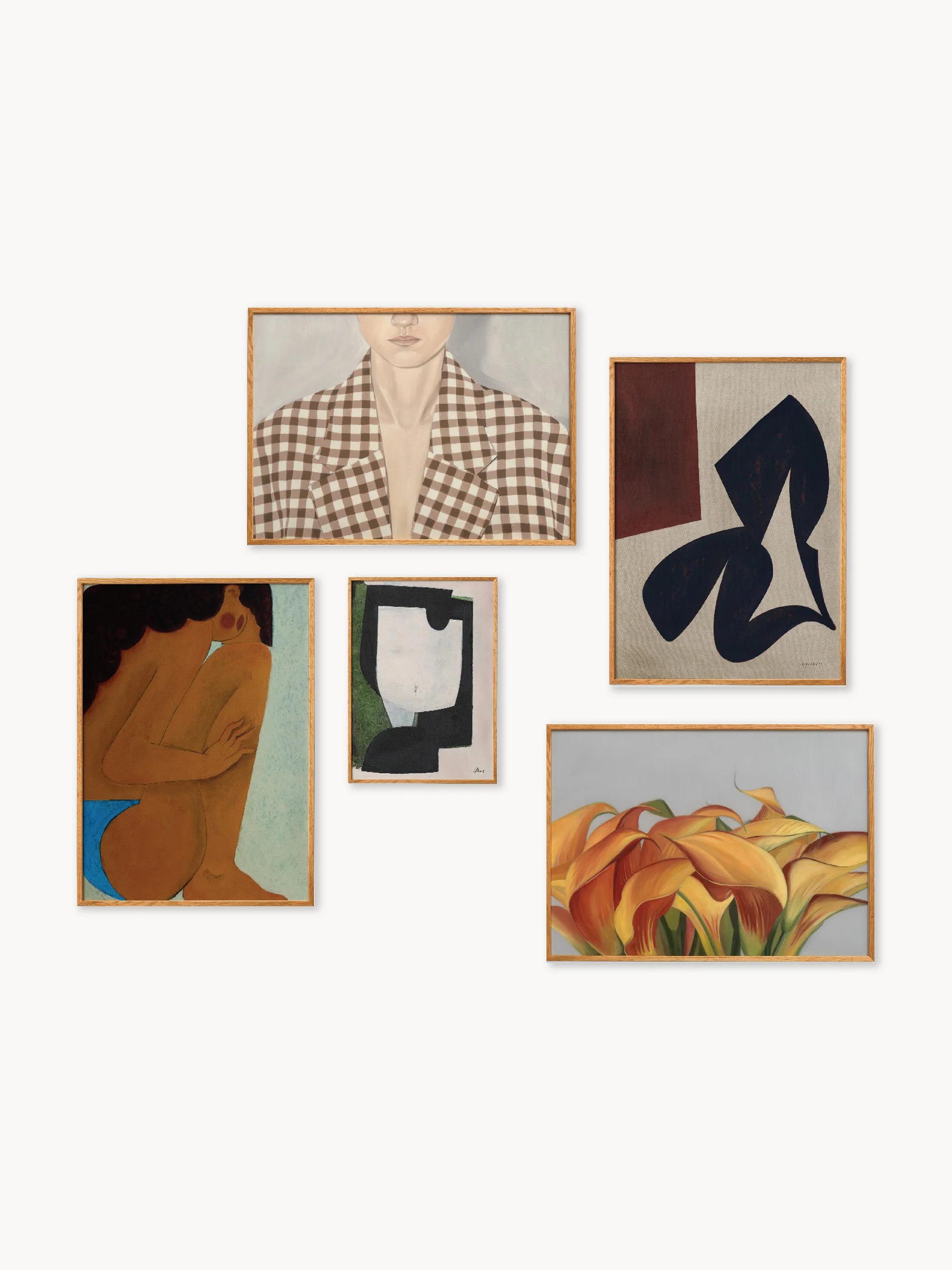 Gerahmte Wandbilder Artwall No. 38, 5er-Set