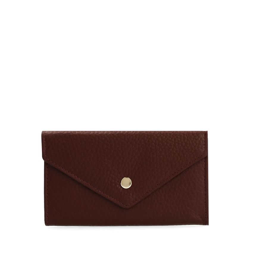 Manfield Burgundy leren portemonnee