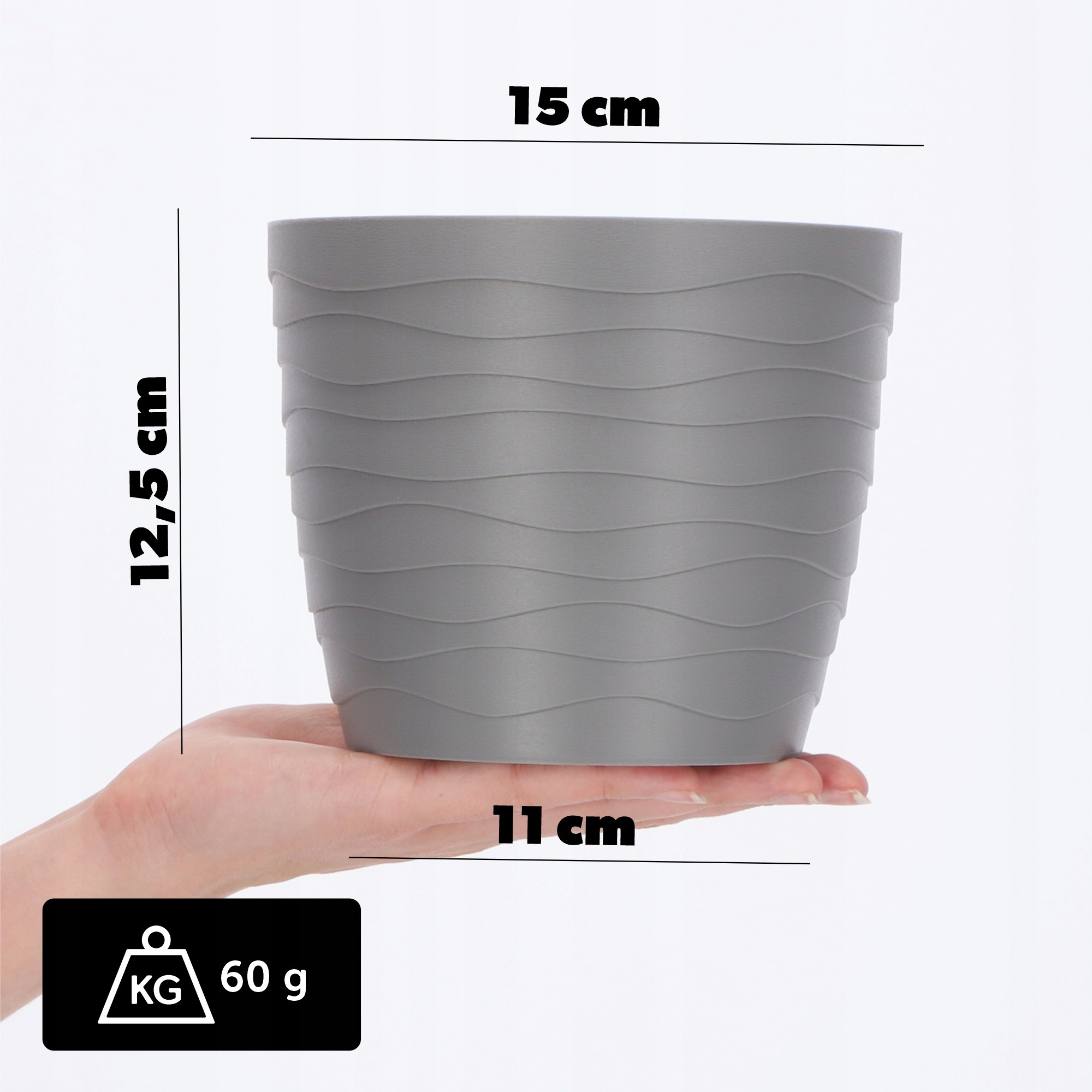 Doniczka Osłonka Donica Na Kwiaty 15cm Kolory