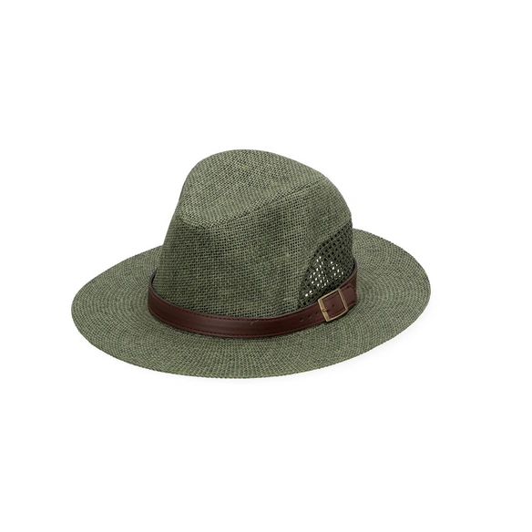 Hut »Tobias«, khaki mit braunem Lederband