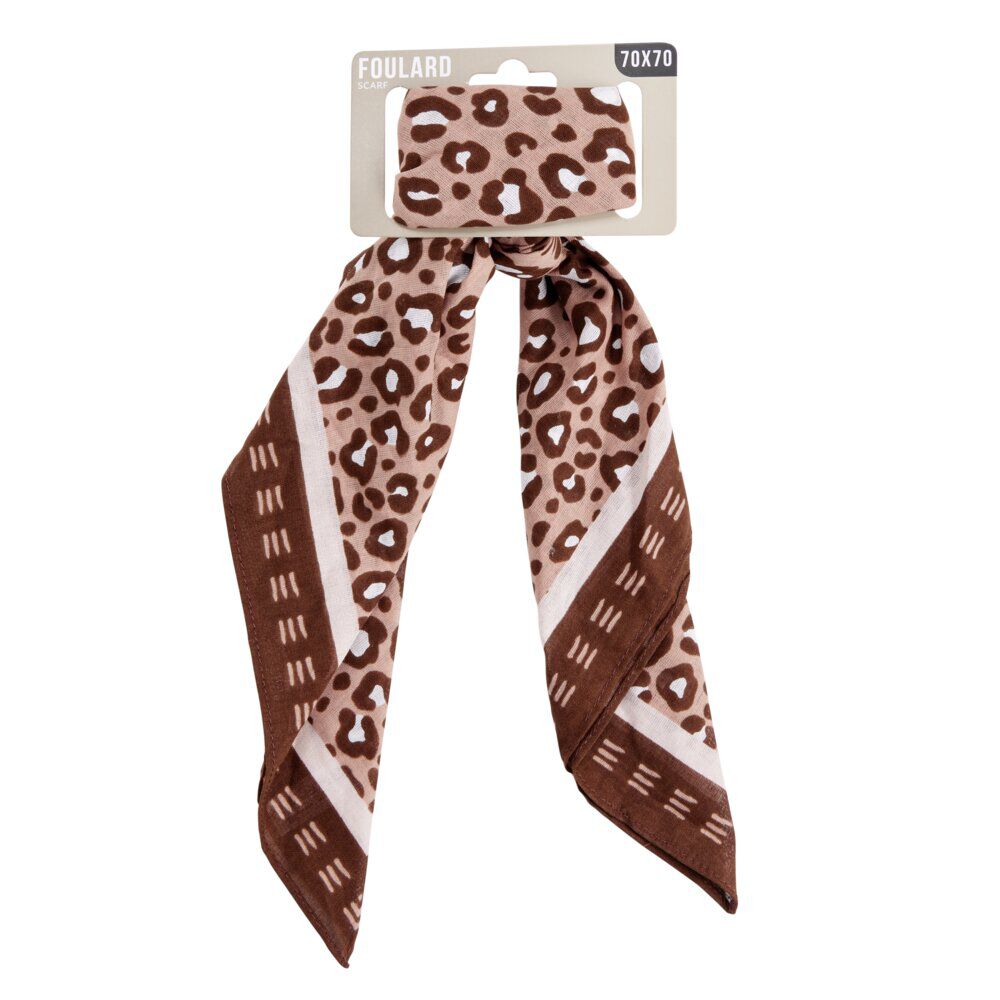 Foulard carré 100% coton 70x70cm (2 modèles)