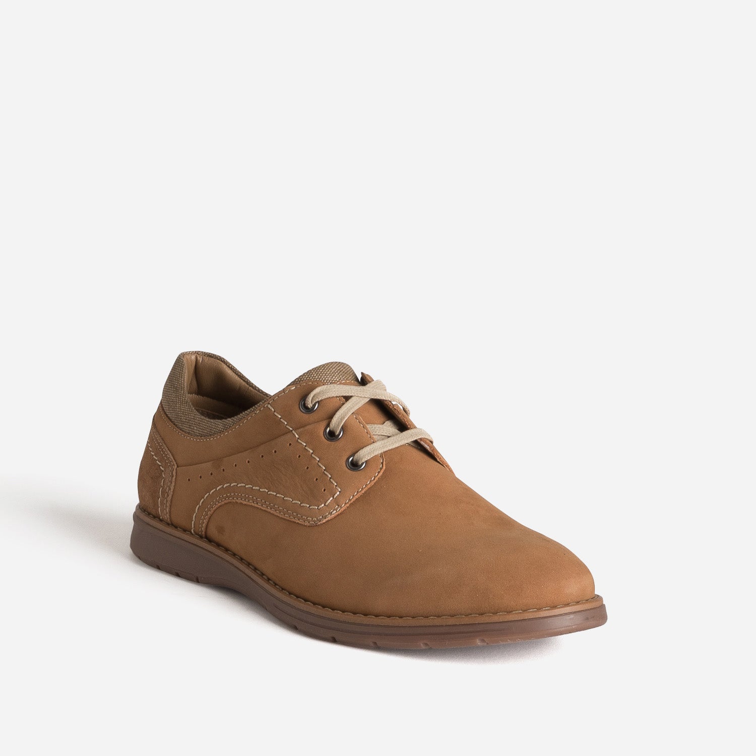 Derby cognac cuir nubuck