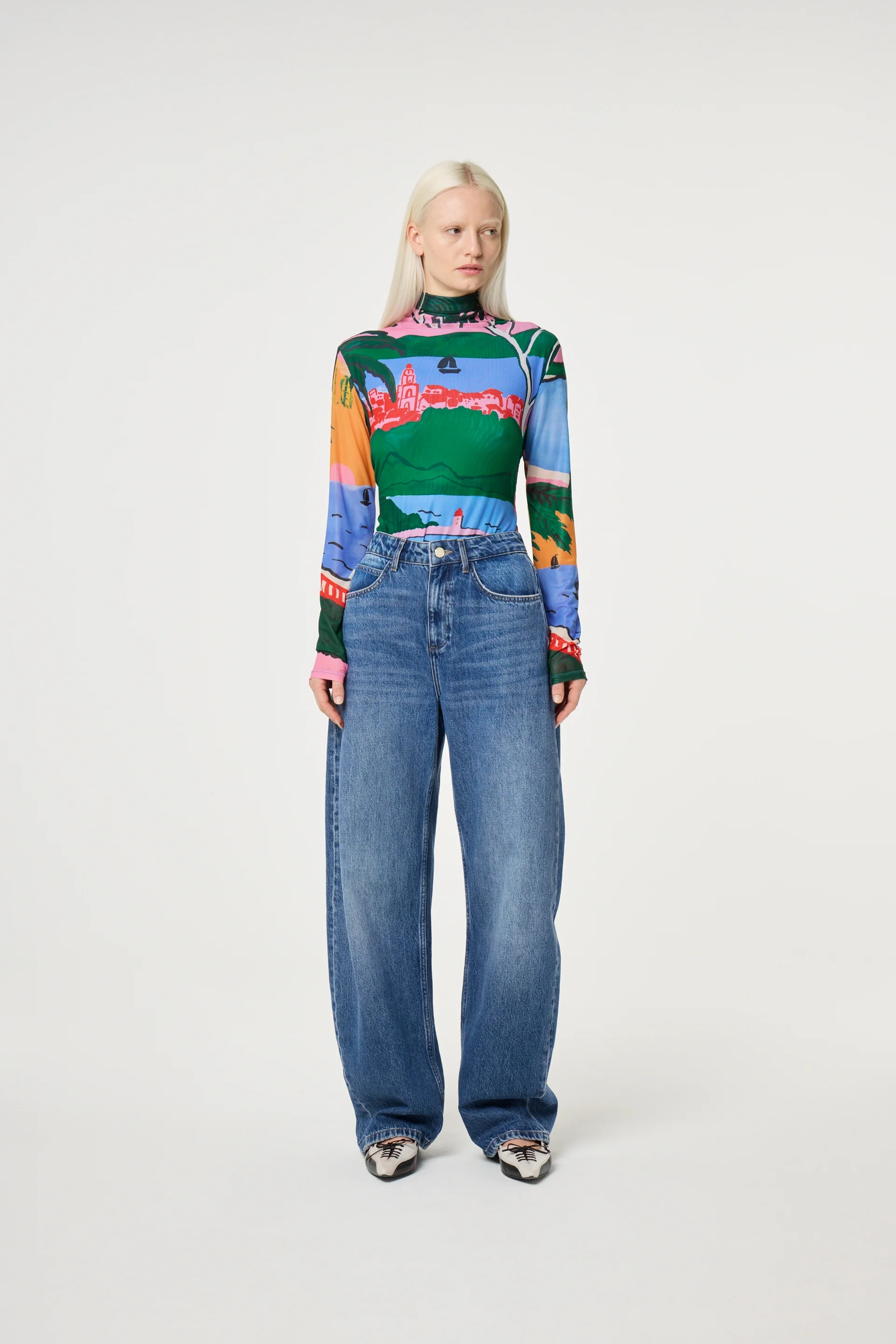 Jane Top | Marina Blue/Evergreen