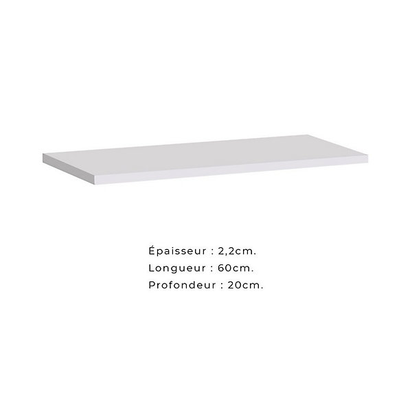 Etagère murale SWITCH60 cm blanc mat