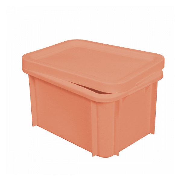 Bac renforcé avec couvercle 400 x 300 15 L - terracotta