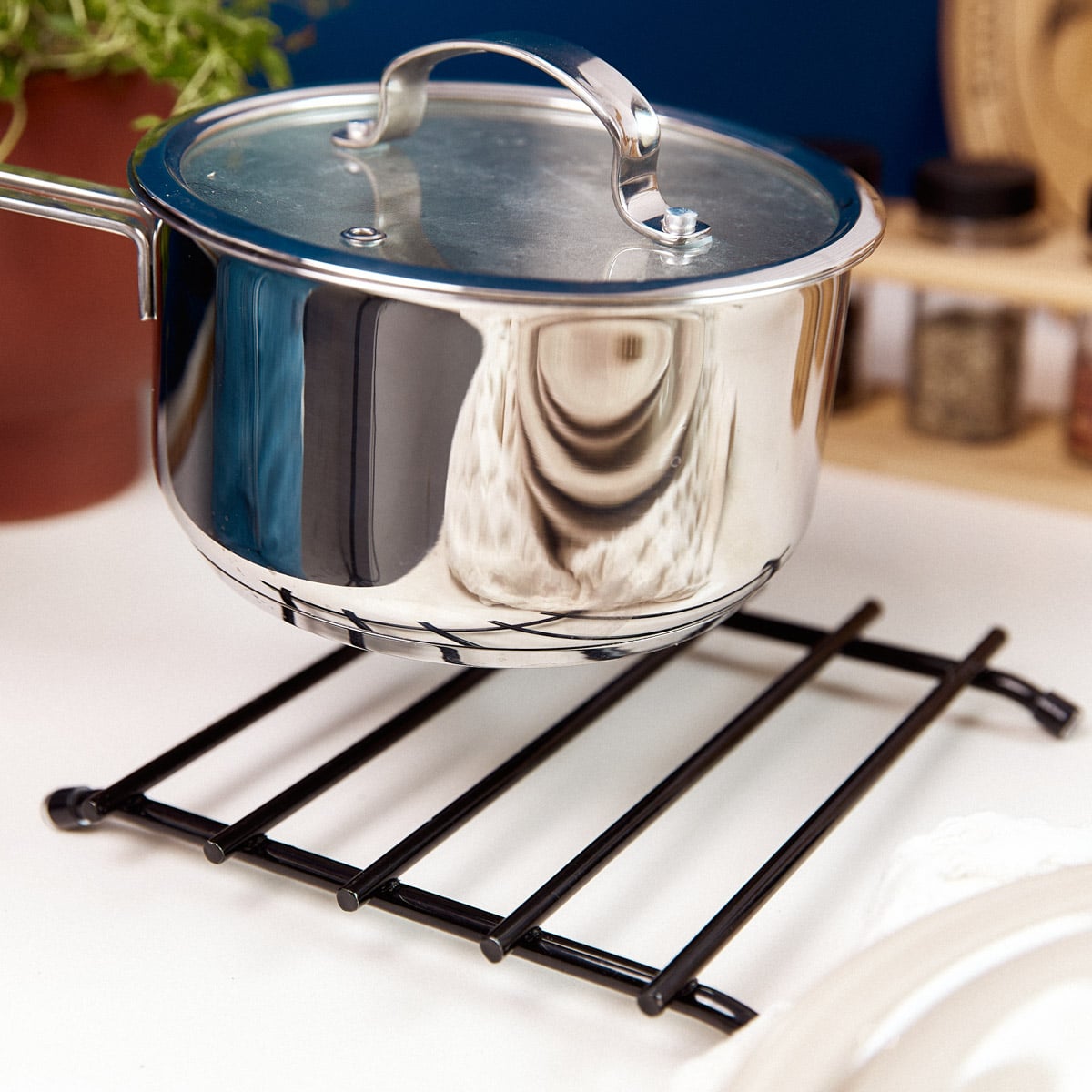 Podstawka CRUSHER pod gorące naczynie czarna 20x20 cm