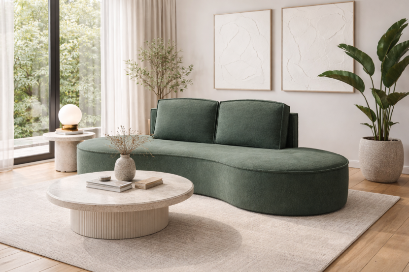 Sofa Kanapa Molly boucle , Bonell okrągłe kształty abriamo 09