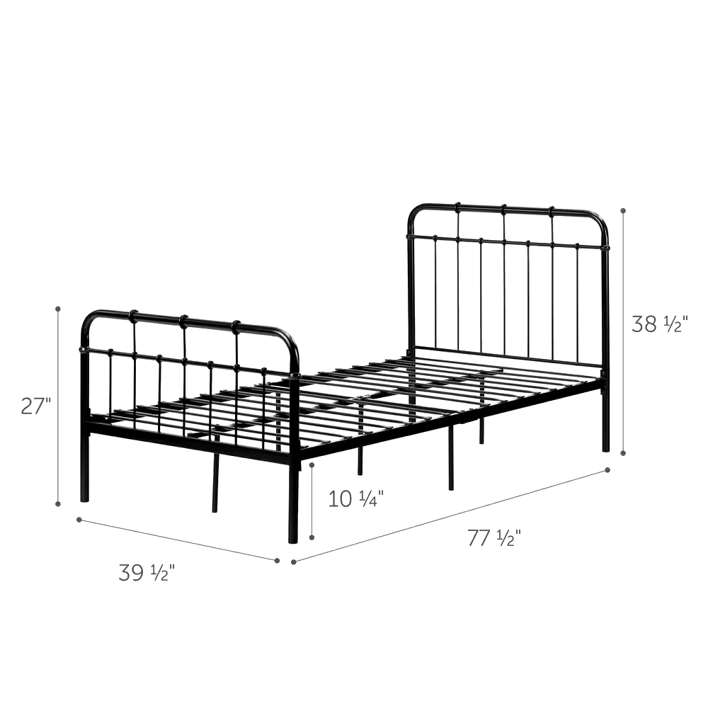 South Shore Cotton Candy Metal Bed, Twin