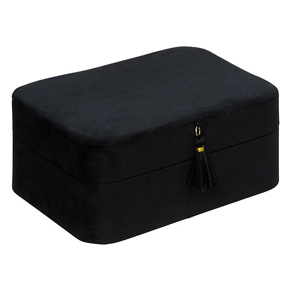 Boîte à bijoux en velours noir - Atmosphera