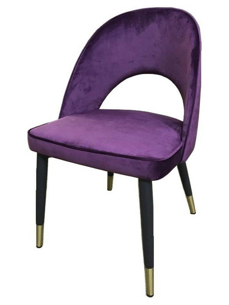 ARDEC - Chaise de salle a manger en velours violet