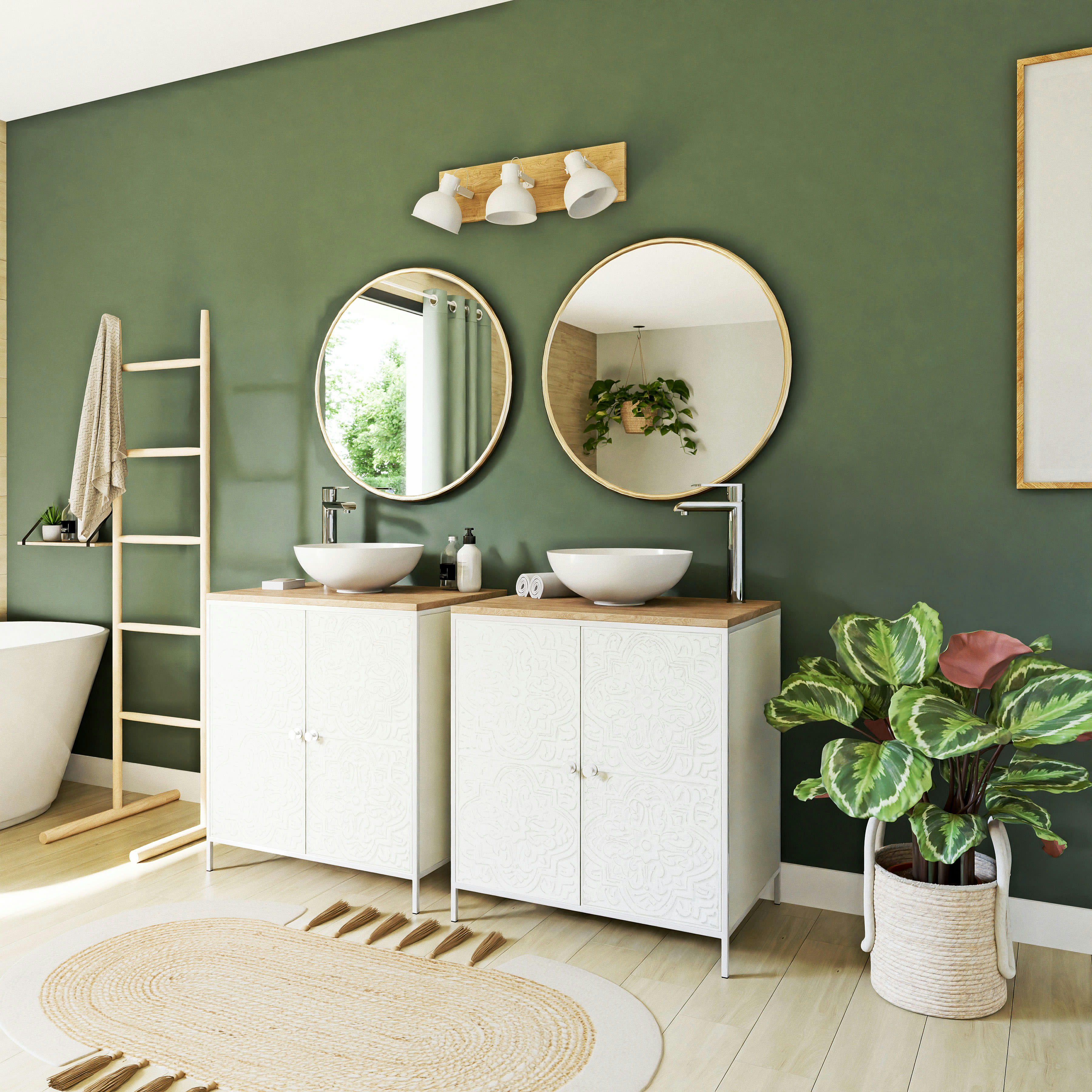 - Miroir rond en métal D71