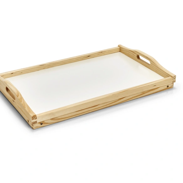 Betttablett, beige, Holz, für Haushalt