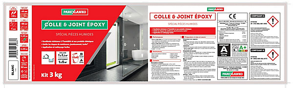 Colle et joint Epoxy spécial pièces humides Parexlanko Blanc 3 kg