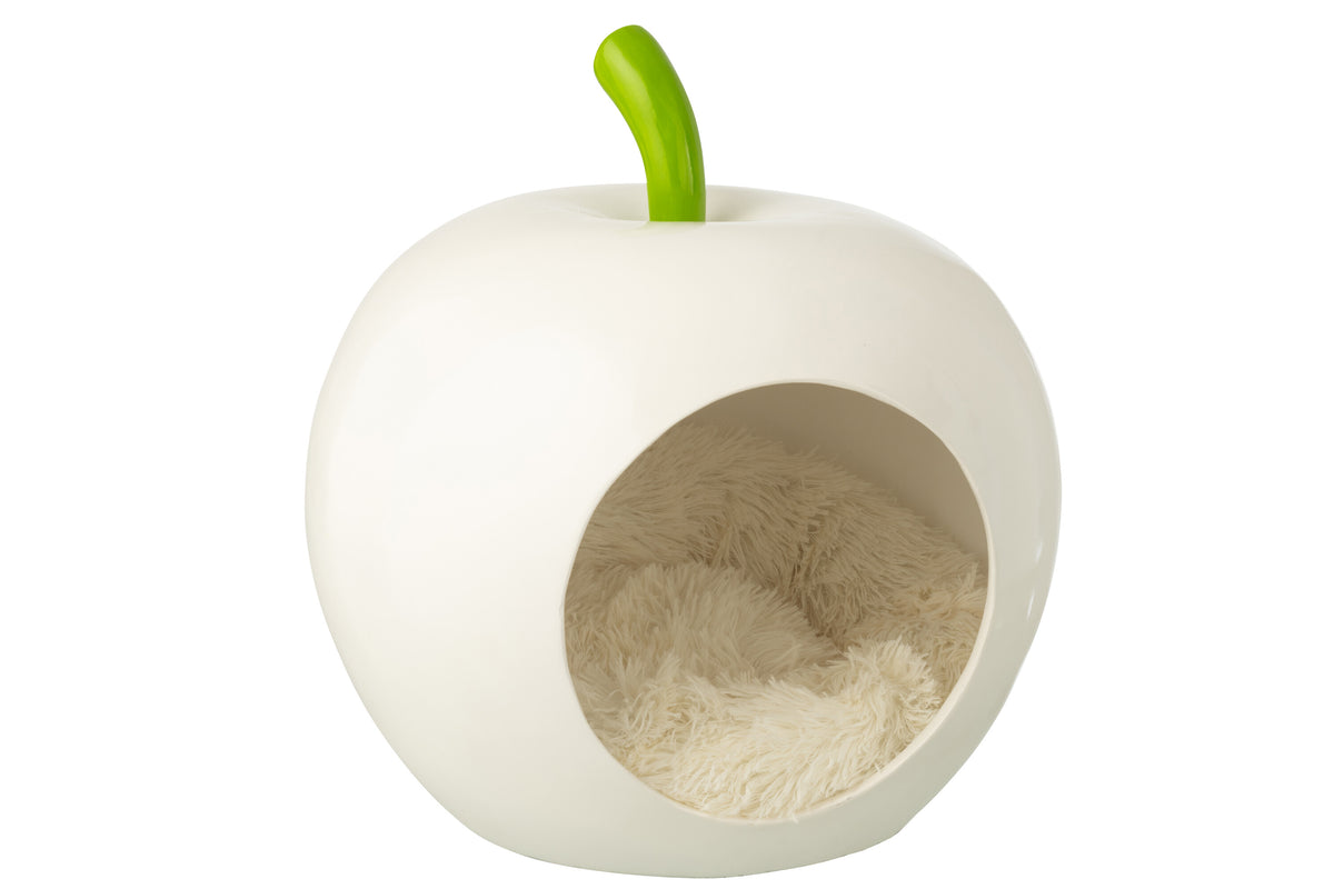 J-Line kattenmand Appel - polyresin - wit
