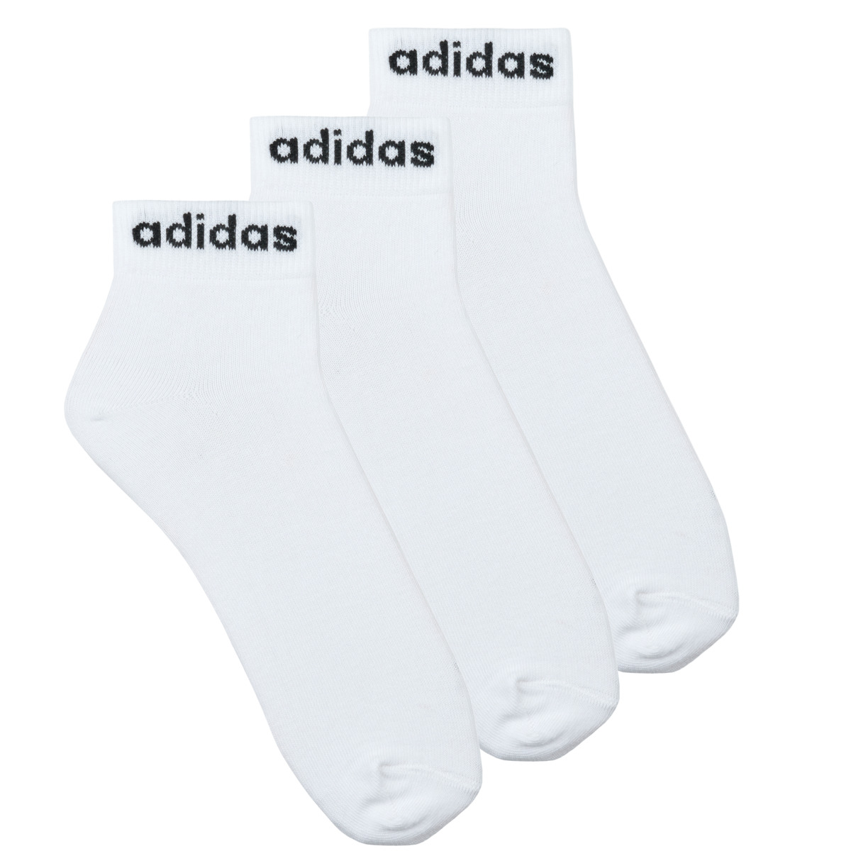 adidas - Think Linear Ankle Socks 3 Pairs - White