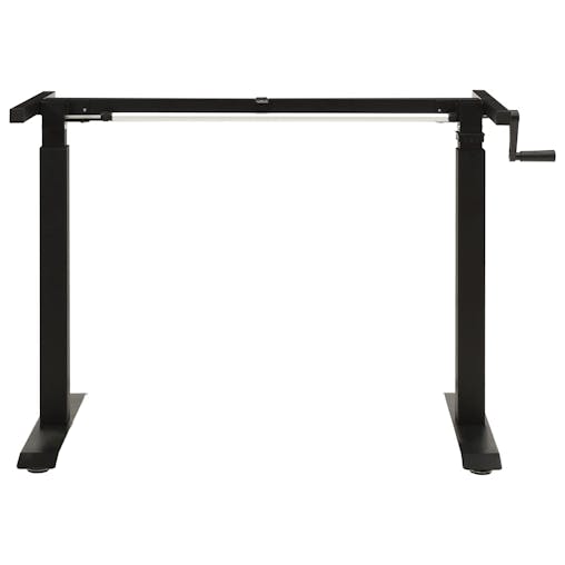 NNEVL Manual Height Adjustable Standing Desk Frame Hand Crank Black