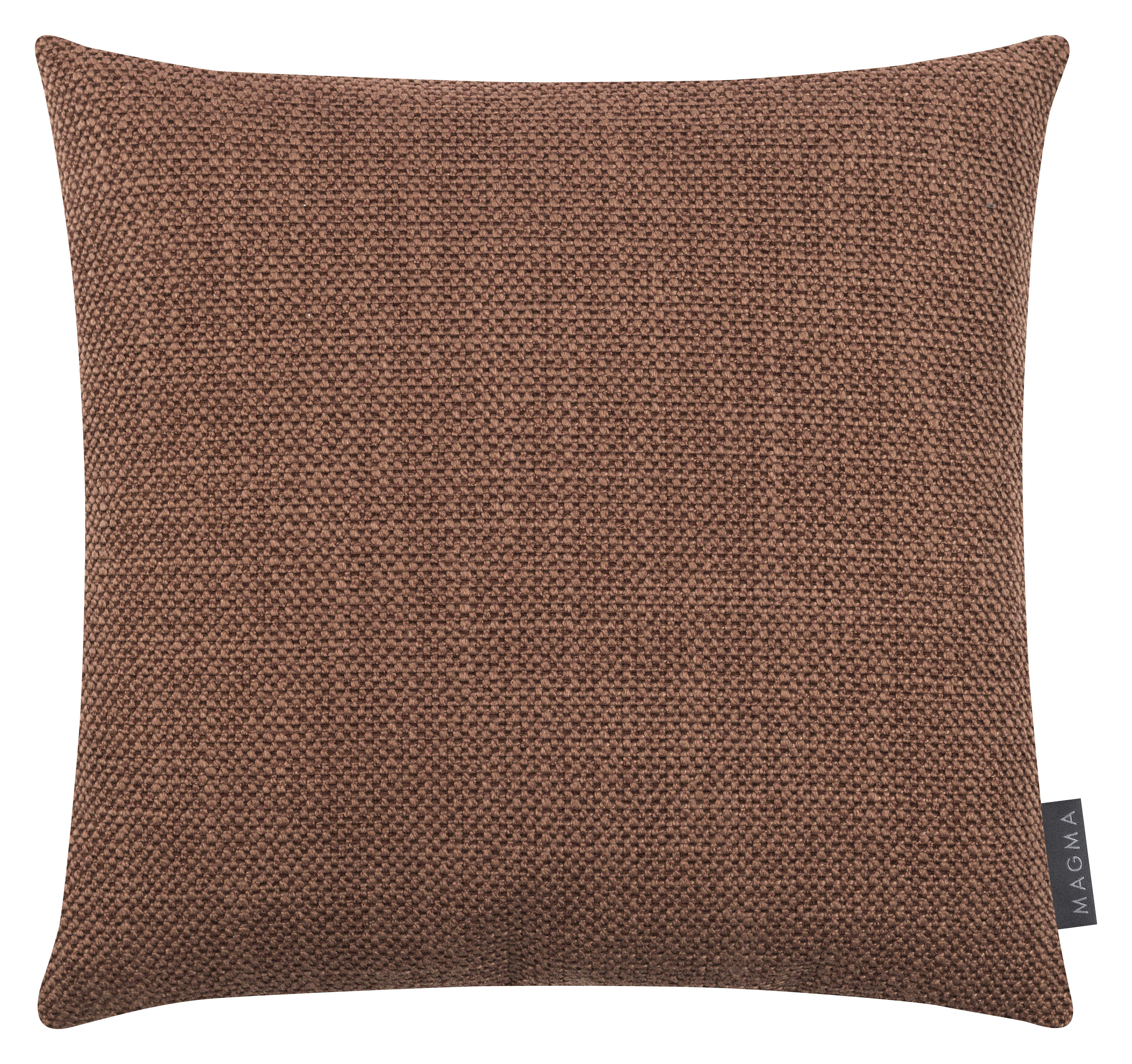 AUSTIN - Housses de coussin jacquard uni brique 40x40 - Lot de 2
