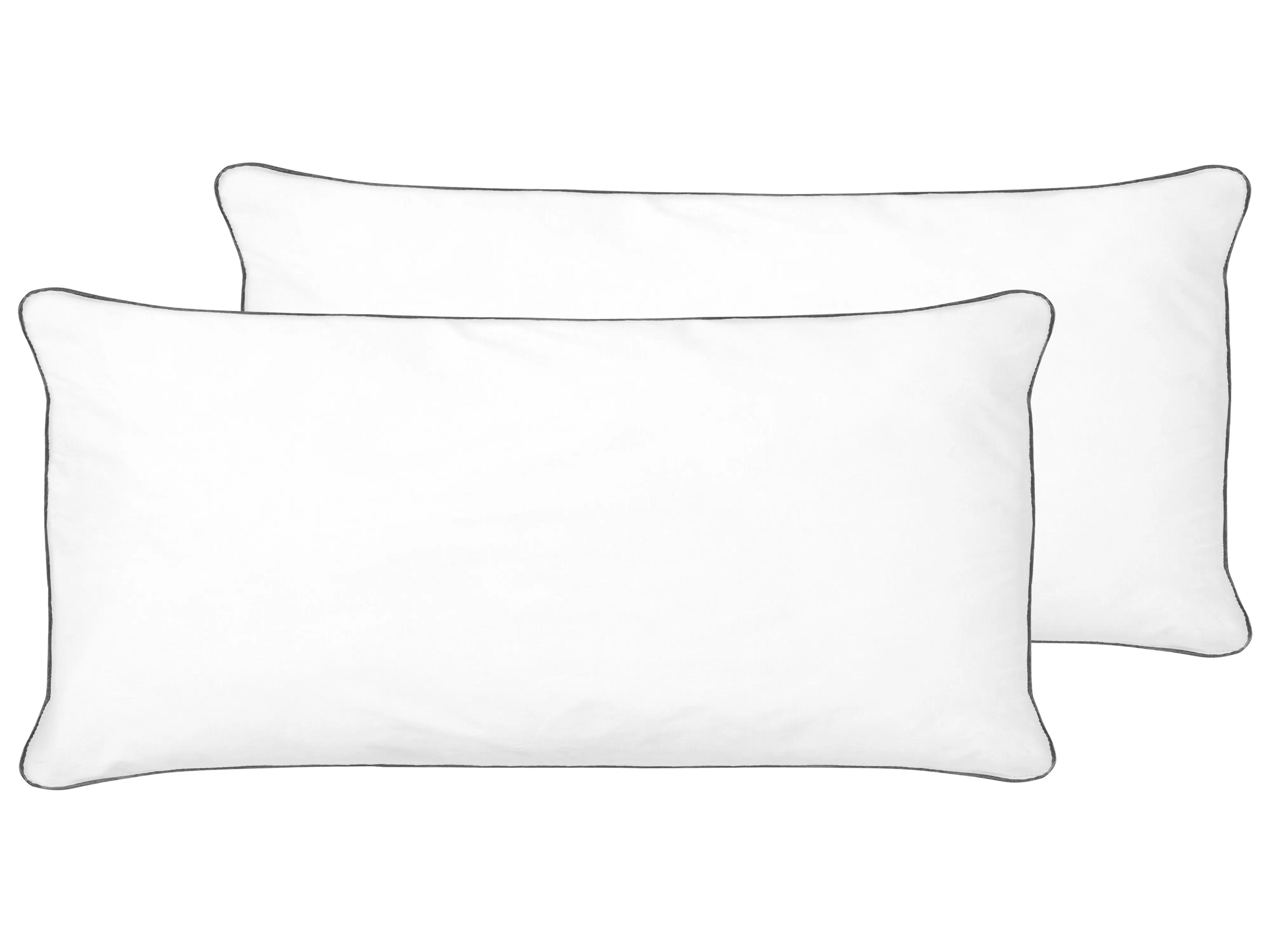 Set of 2 Bed Pillows PELISTER High Microfibre 40 x 80 cm White