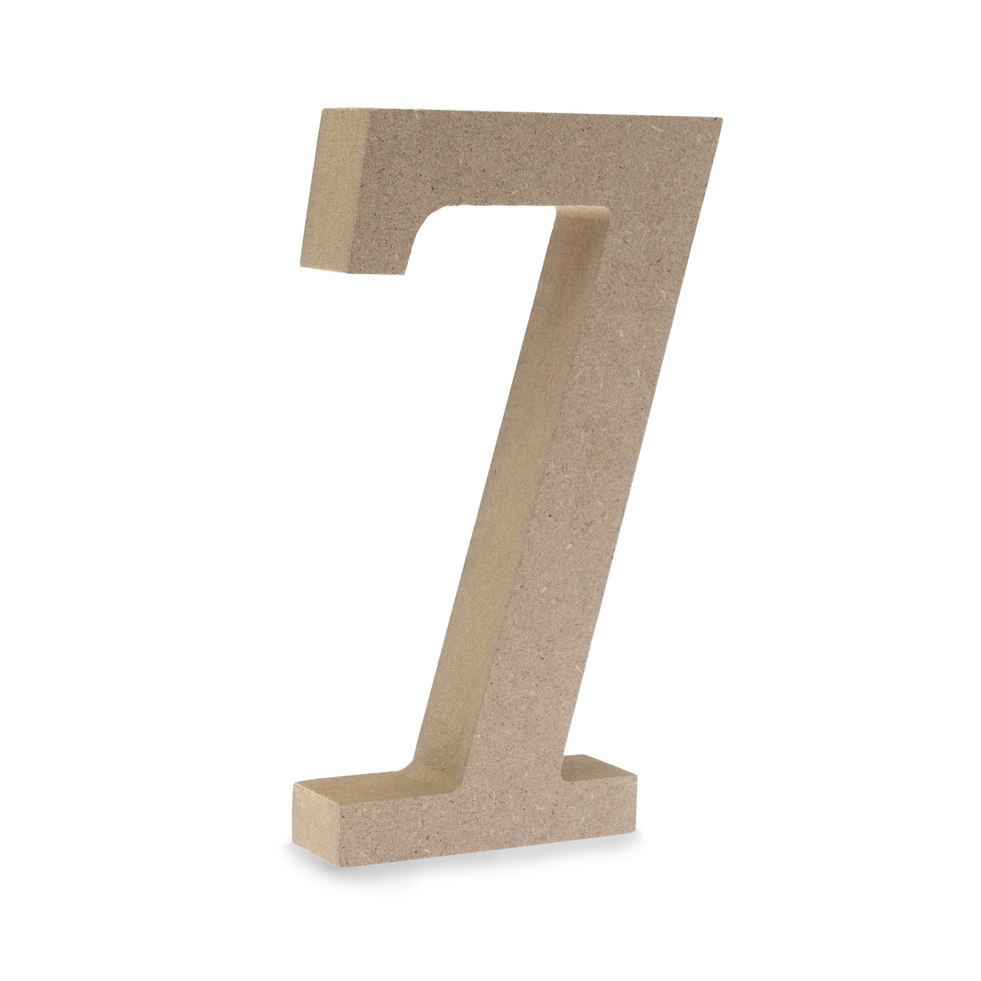 MDF Wooden Number 7 13cm