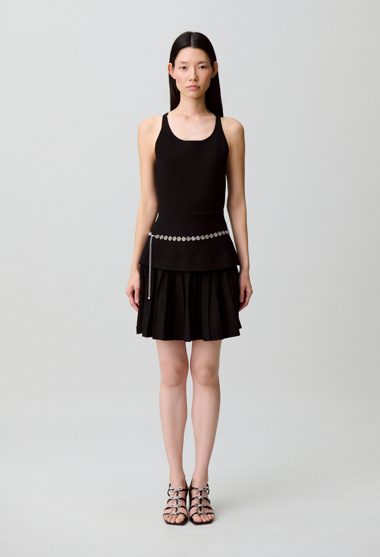 Robe maille bretelles croisées