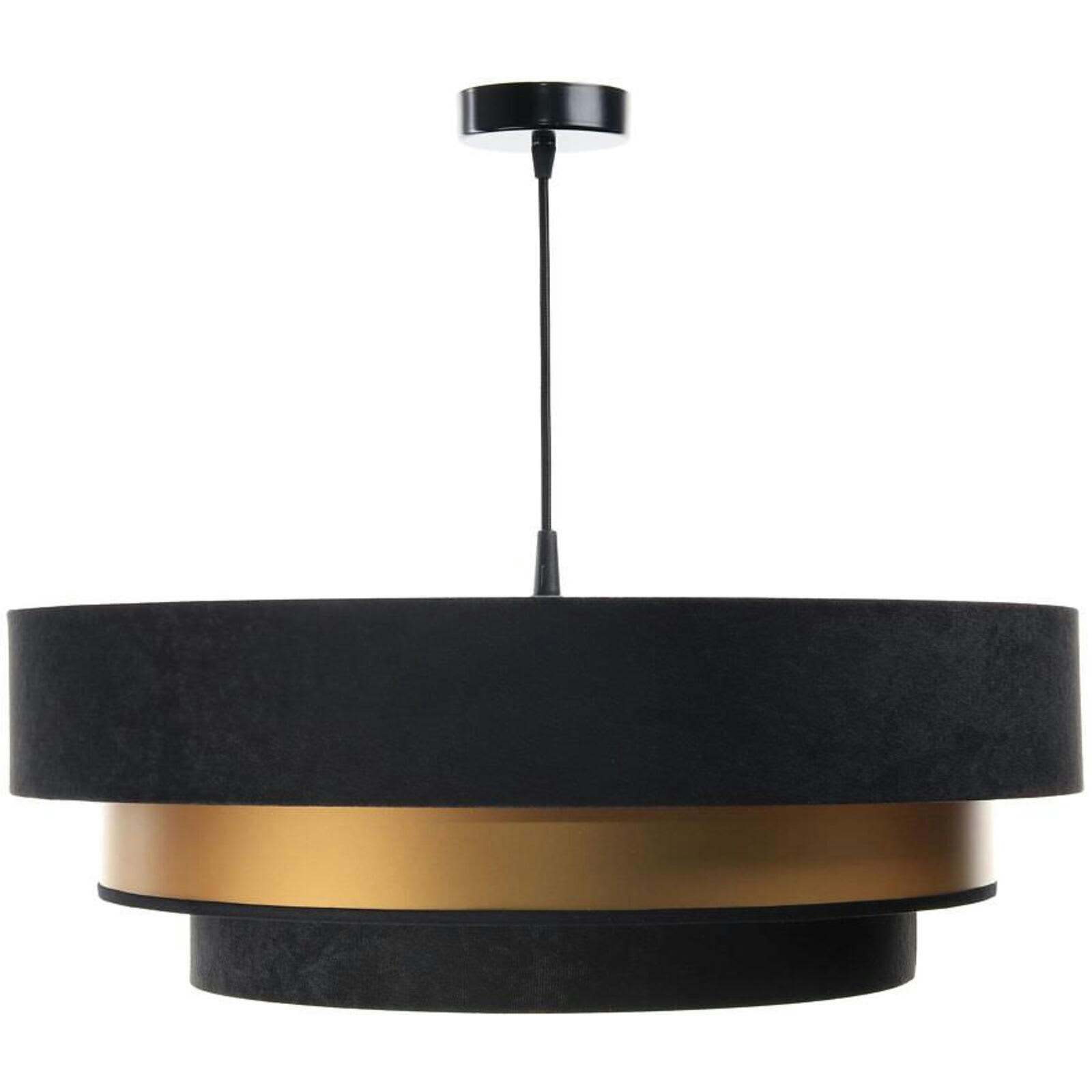 TRINITI - Suspension Tissu Noir 60x60x25 cm