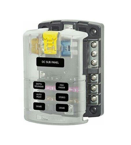Attwood Blue Sea Systems Circuit Fuse Block with Bus & Cover