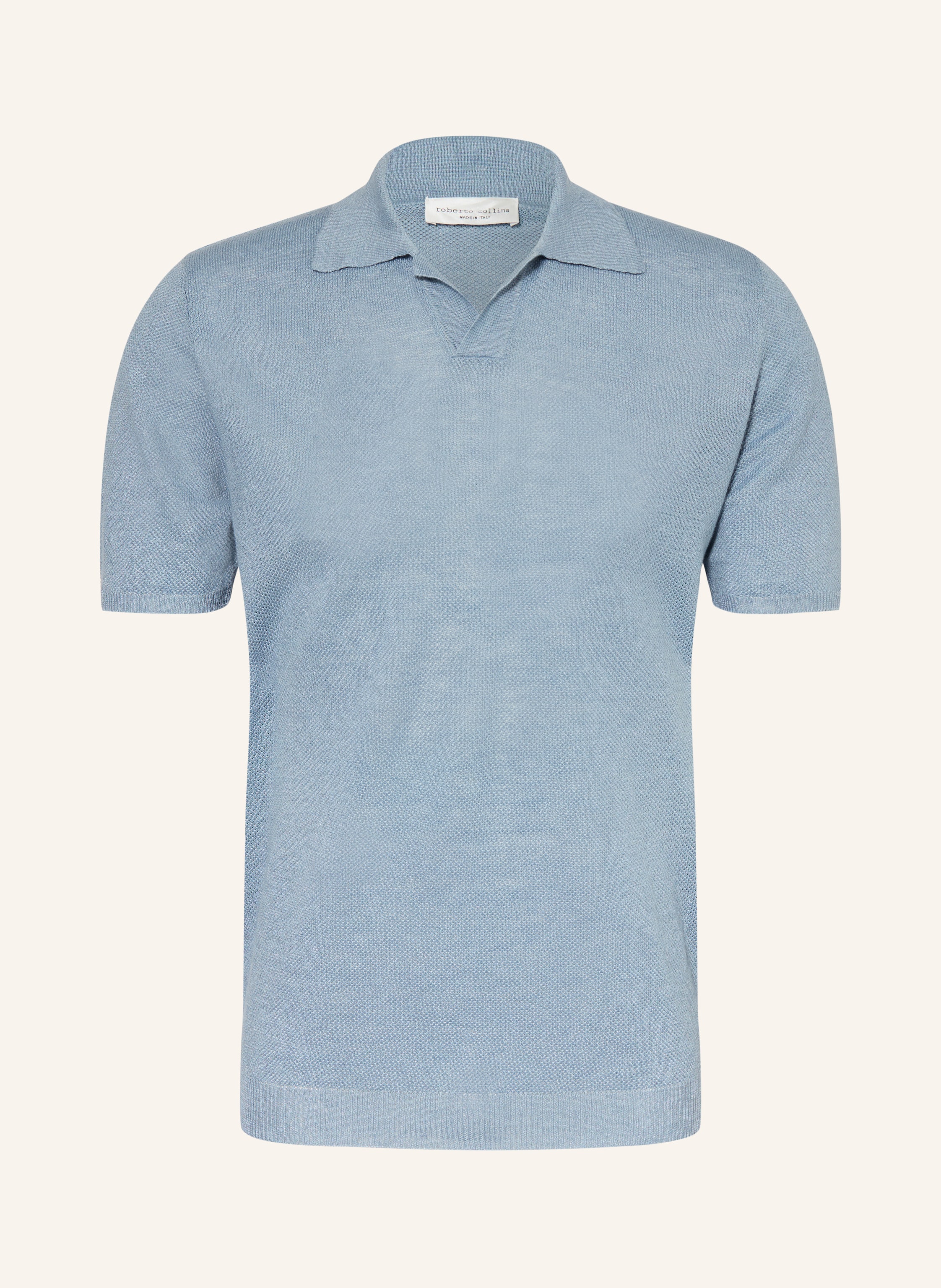 roberto collina Strick-Poloshirt aus Leinen