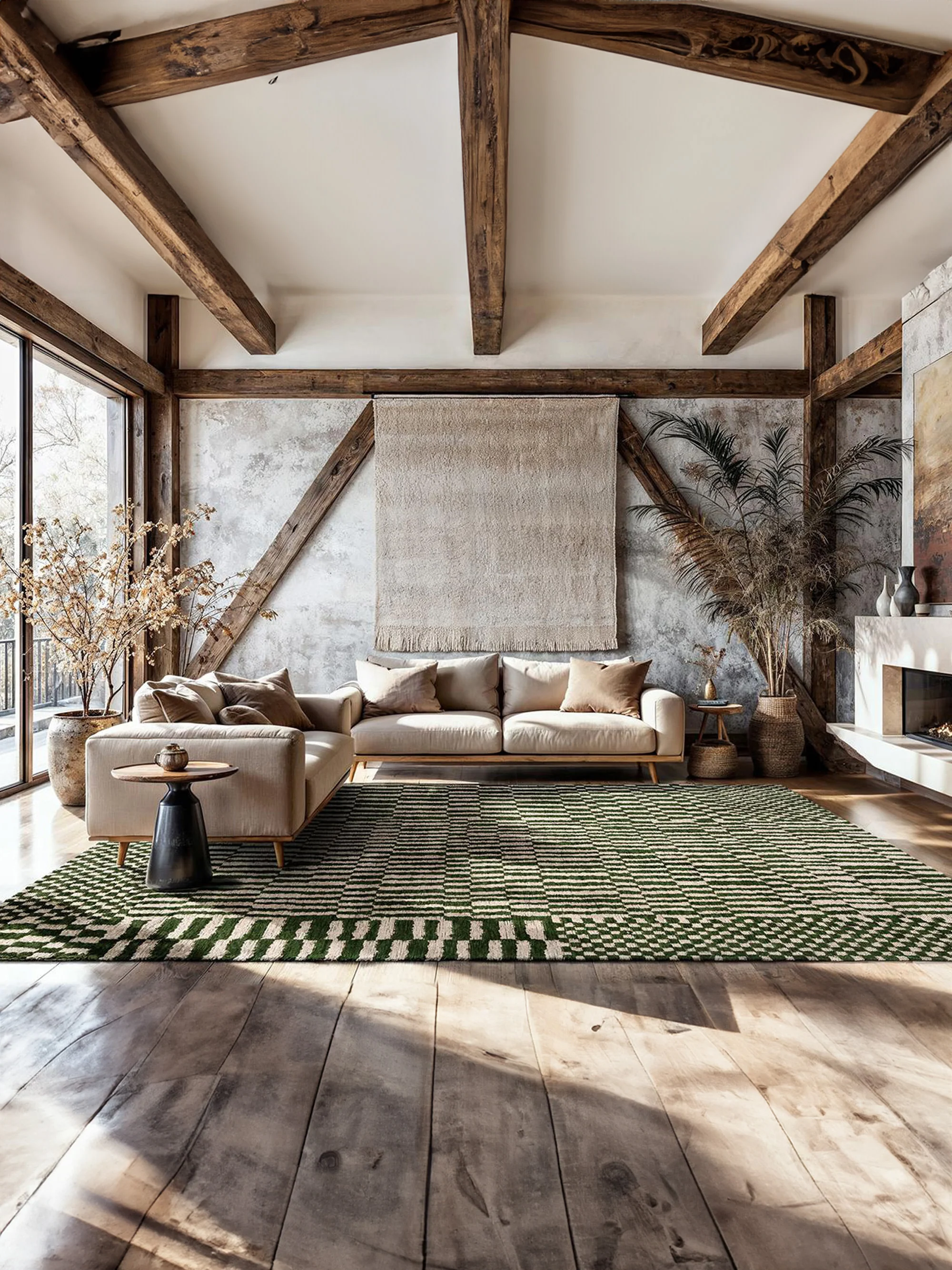 Waschbarer Indoor & Outdoor-Jacquard-Teppich Berber