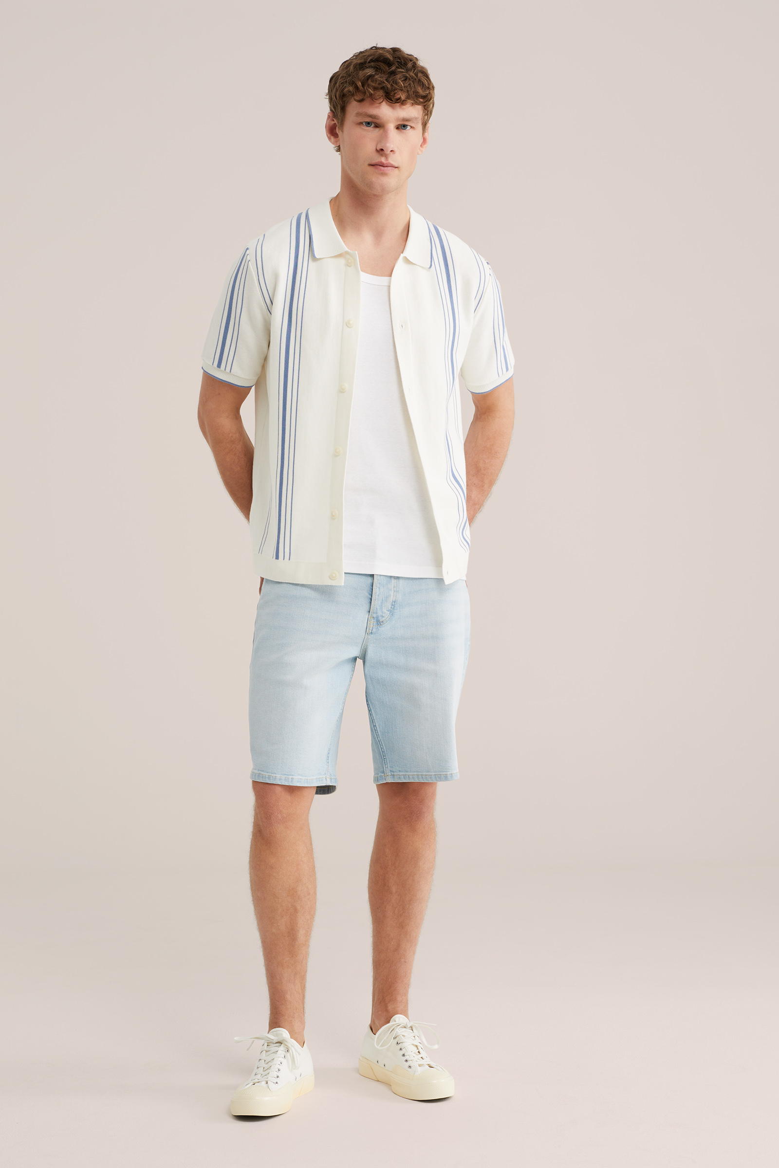 Heren regular fit denim short