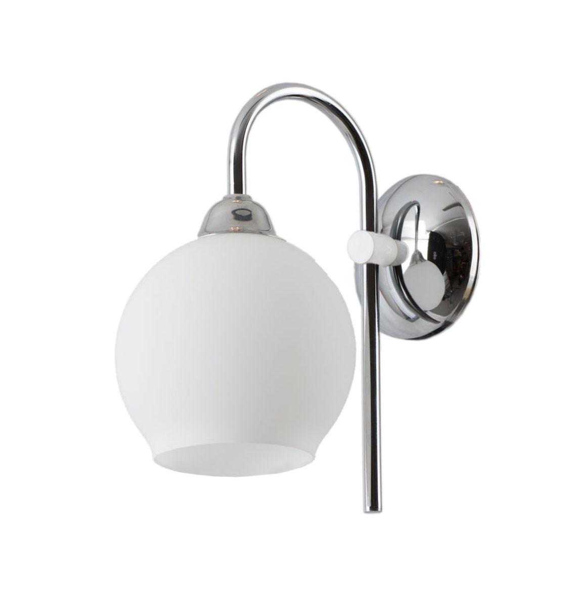 Kinkiet ścienny AXEL chromowany biały 1 x E27 x 15W IP20 Jupiter