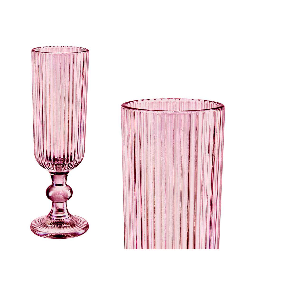 Copo de champanhe RISCAS rosa 16cl