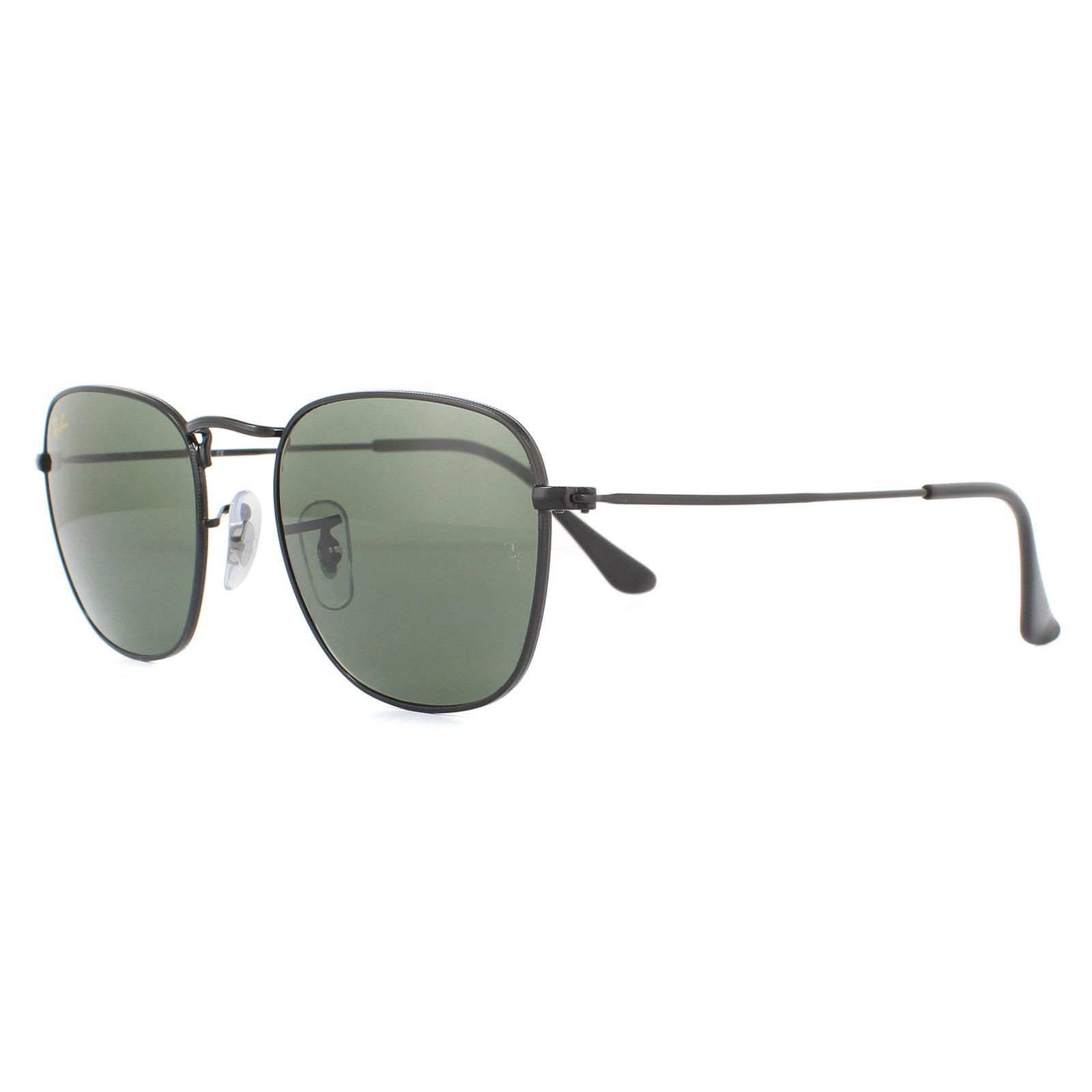 Ray-Ban Round Polished Black Green G-15 Sunglasses