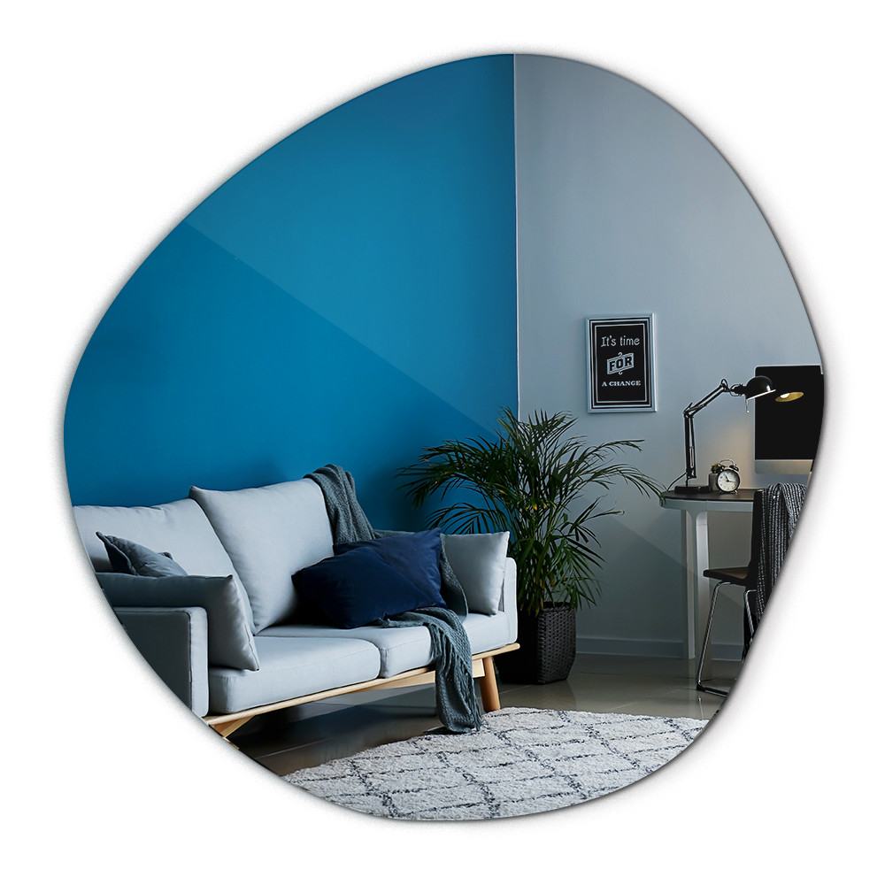Lustro Nieregularne Ścienne Wiszące Do Salonu 48x48 cm