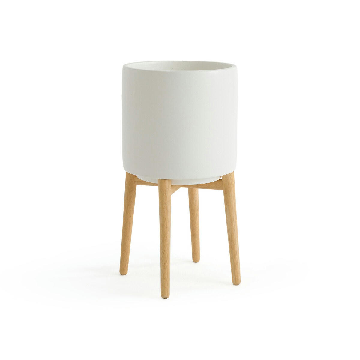 Cache-pot sur pied en hévéa H58,5cm, Florian