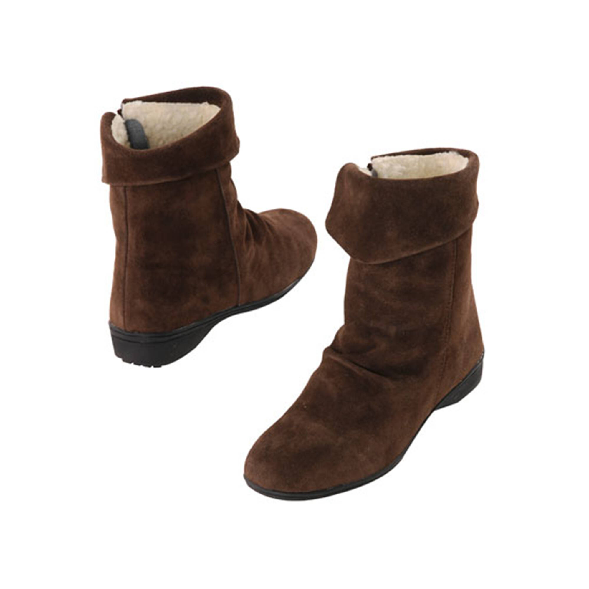 Boots fourrées en cro&ucirc;te de cuir
