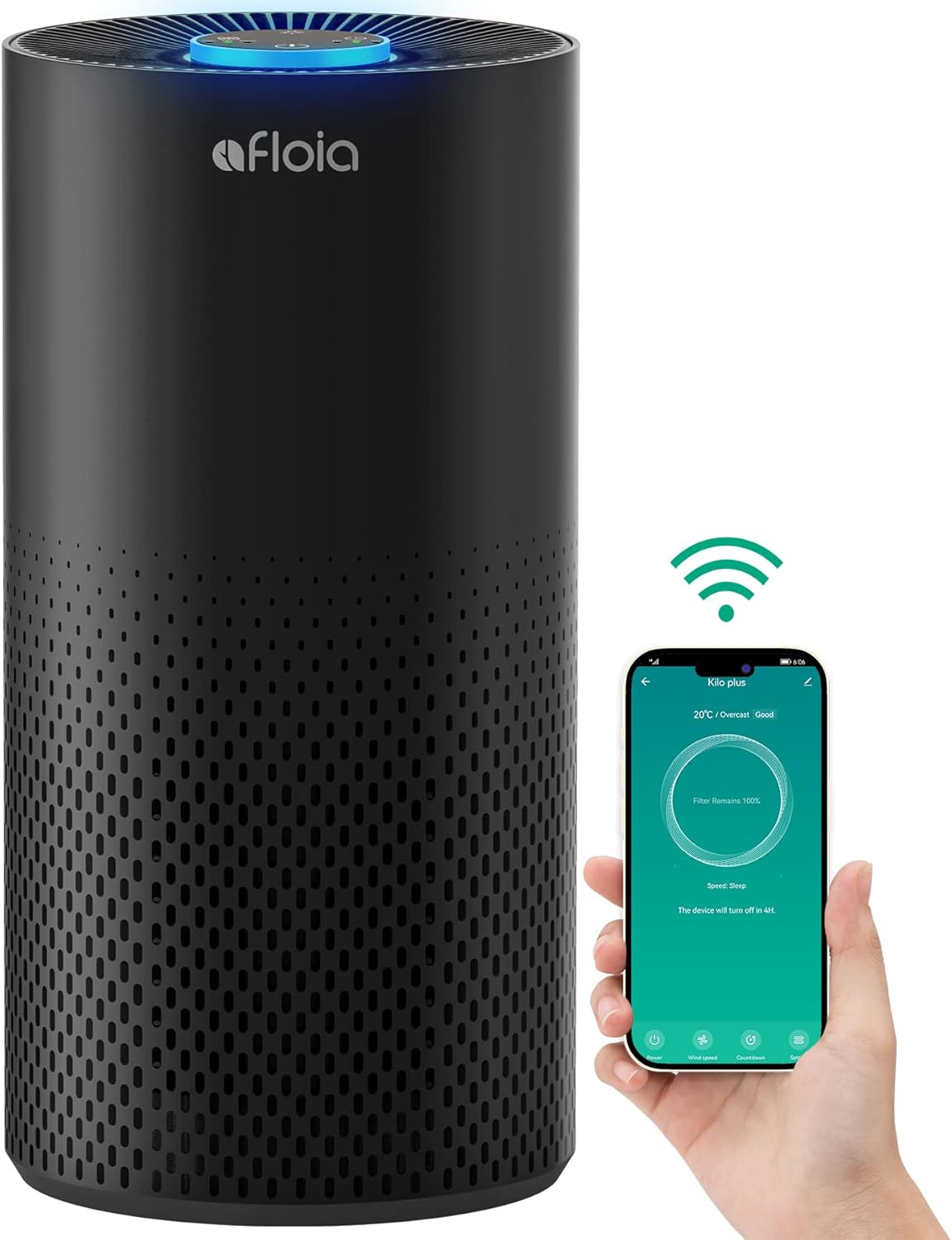 Afloia Air Purifiers for Bedroom Home Large Room, 2.4GHz Wi-Fi Smart 3 in 1 Filter Air Purifiers for Pets Allergy Odor Smoke Dust Mold Pollen, Air Cleaners Work with Alexa and Google Assistant