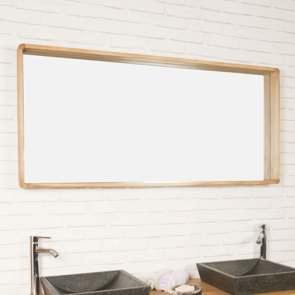 - Miroir salle de bain en teck Samba 140 x 65 cm