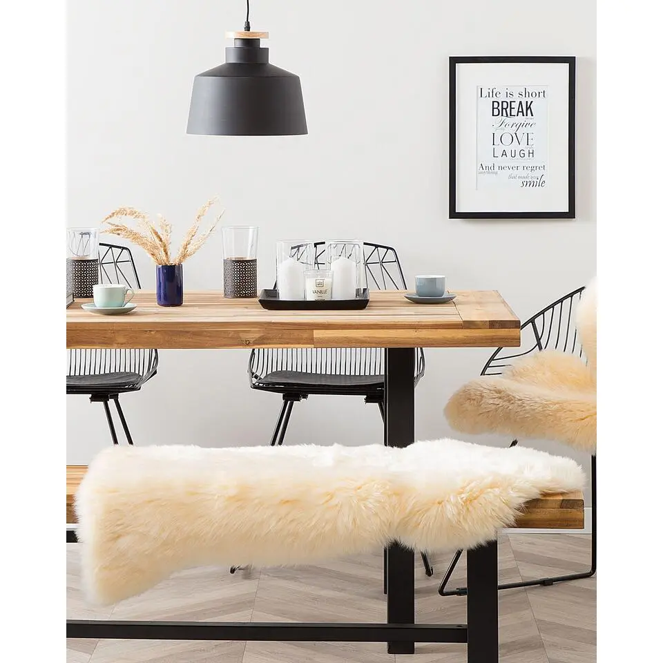 ULURU - Schapenvel - Beige - 65 x 110 cm - Schapenvacht