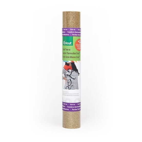 Cricut Gold Glitter Iron-On 12 x 19 Inches