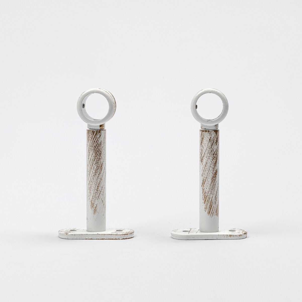 Conjunto 2 suportes branco/ouro 90mm