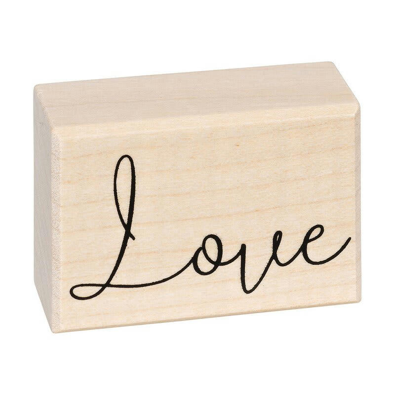 LOVE - Tampon bois love 3,7x5,3cm
