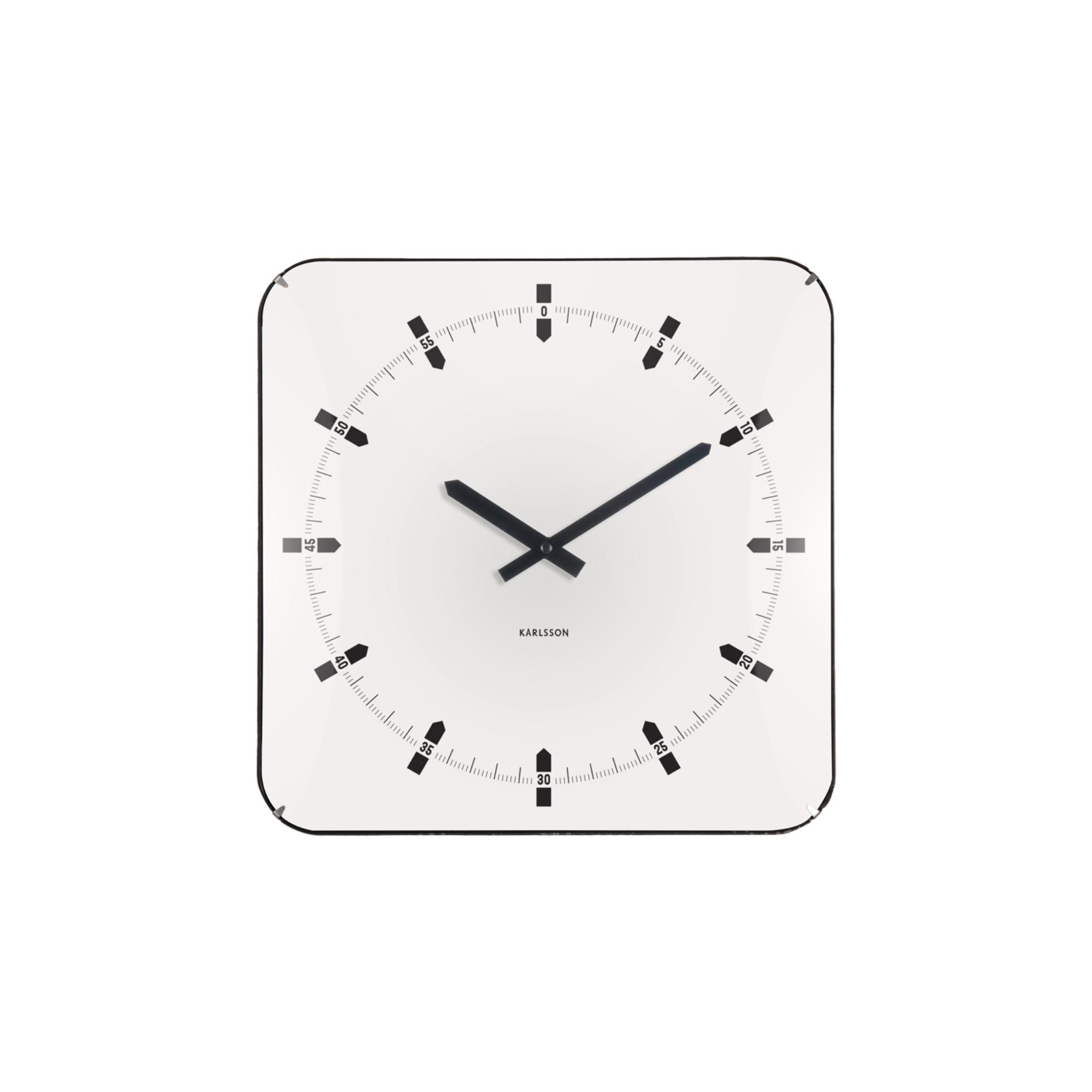Karlsson wandklok Sucinto Dome Square - wit - Ø35cm