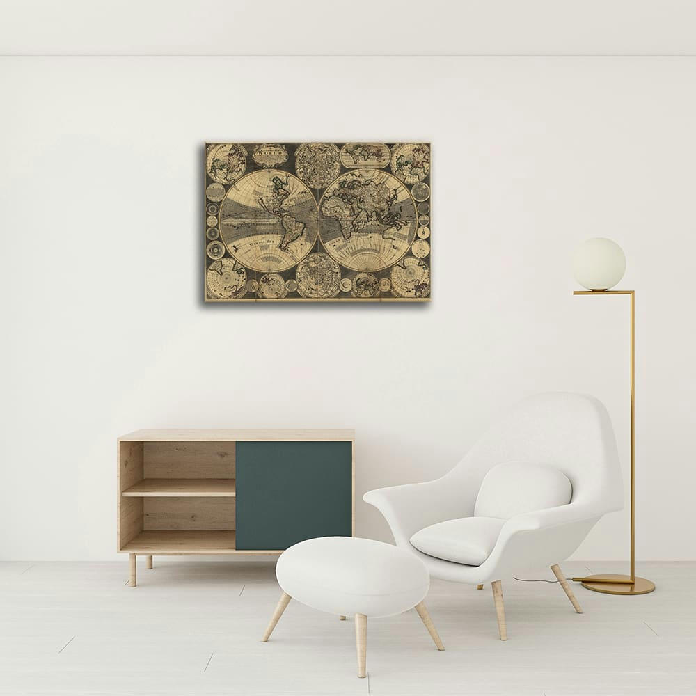 - Tableau cartographie ancienne carte No.61 80x100cm