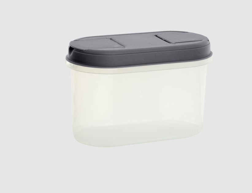 Schüttdose 1,2l klar/grau