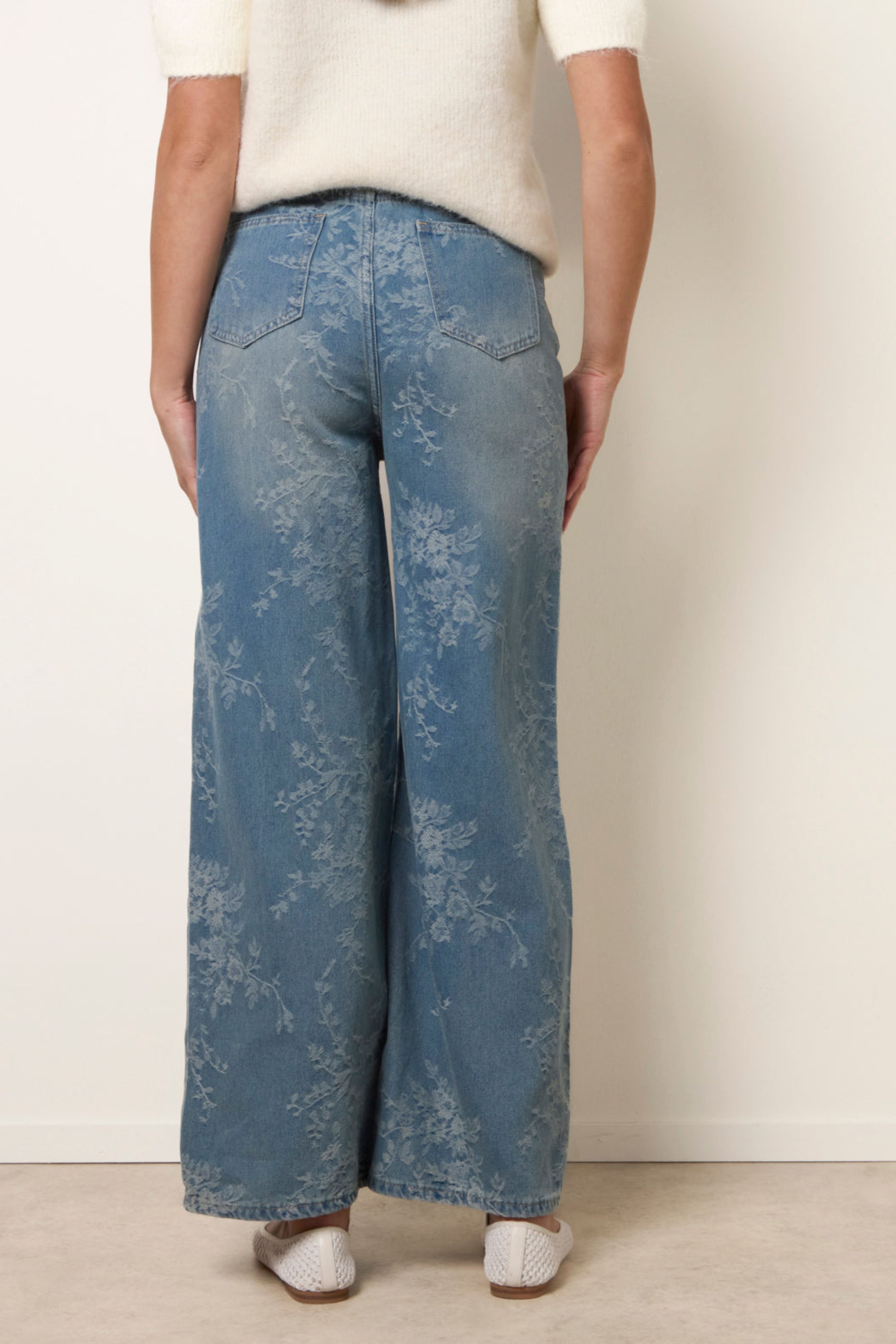 Blue Vanilla Blue Floral Print Jeans