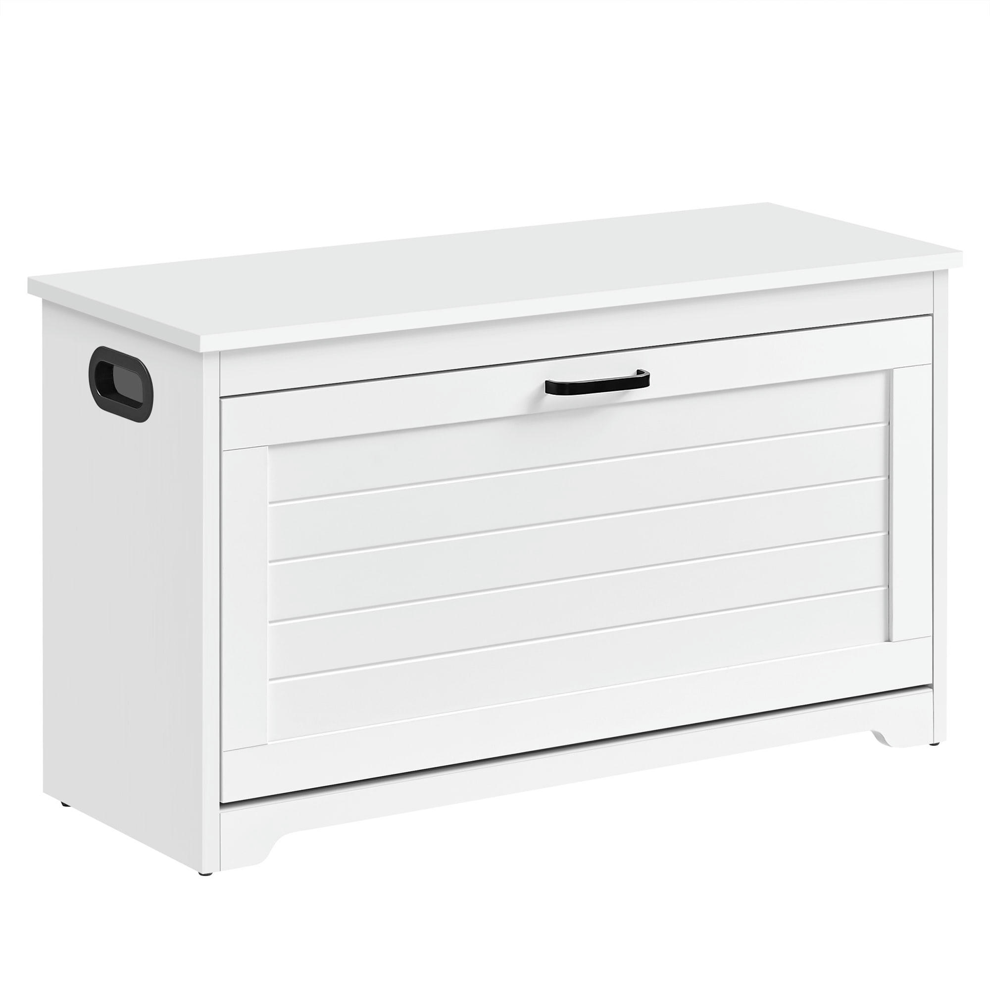- Banc à chaussures 1 tiroir à bascule effet bois blanc