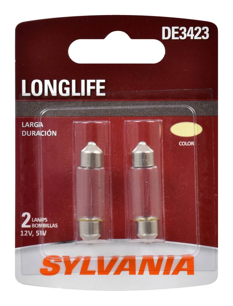 DE3423 Sylvania Long Life Mini Bulb, 2-pk
