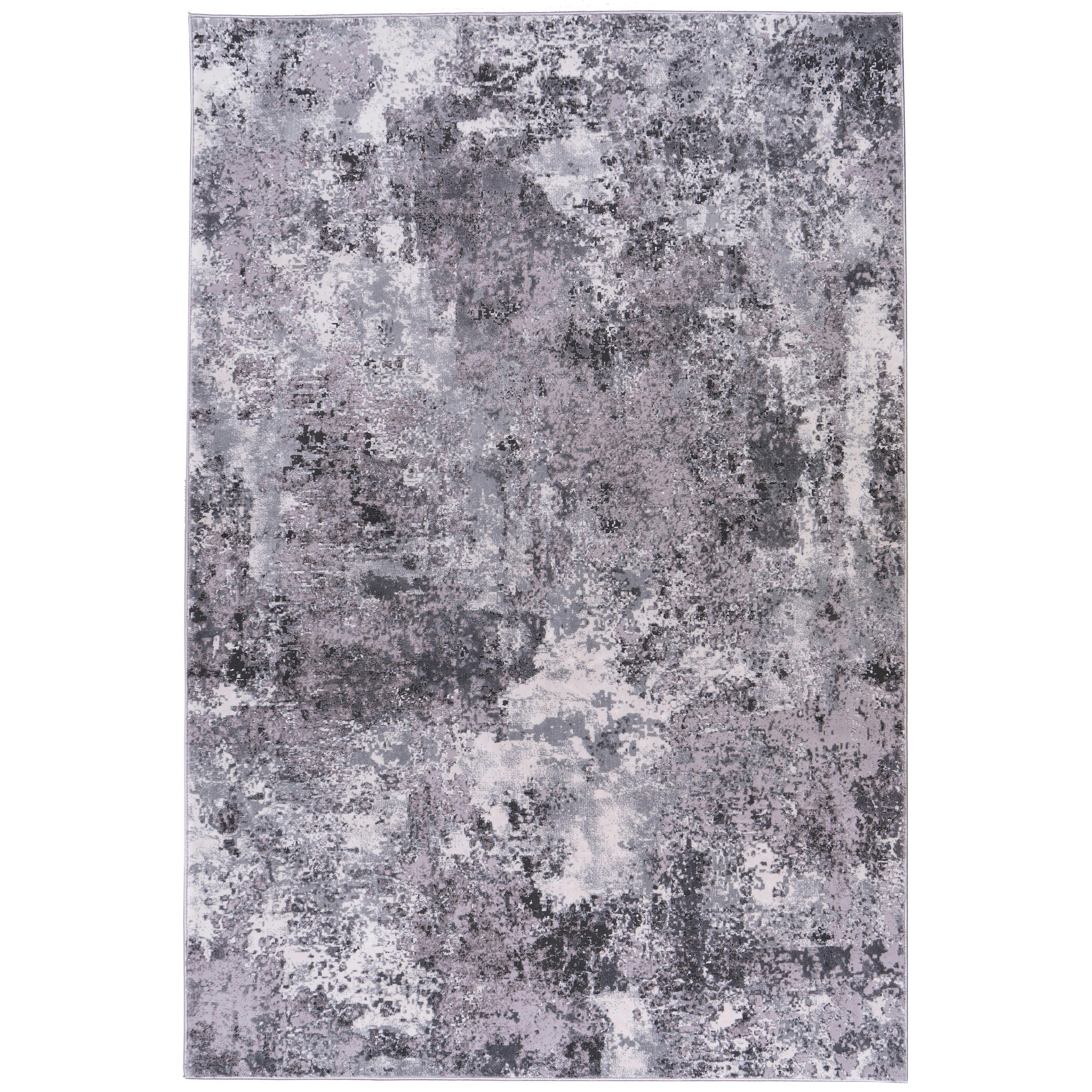 SIGNATURE - Tapis abstrait gris 200x290cm