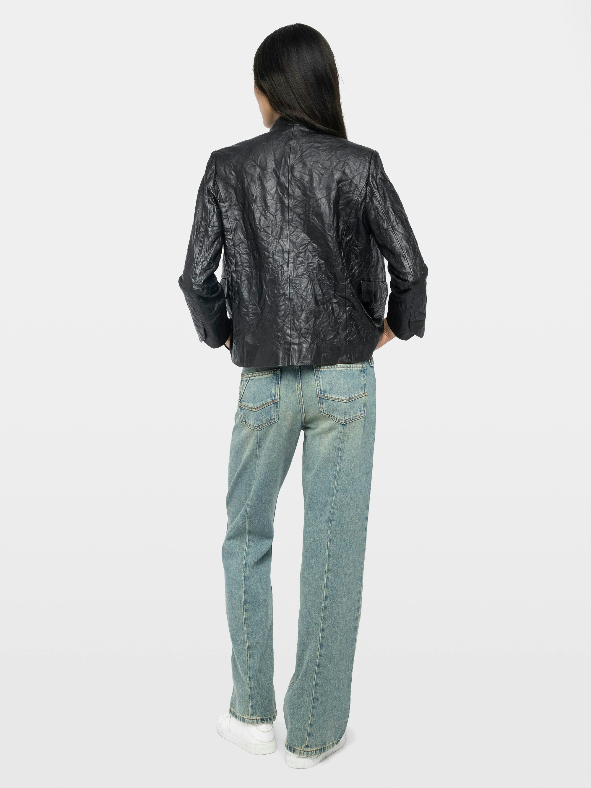 Blazer Veryn Cuir Froissé